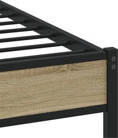 vidaXL Πλαίσιο Κρεβ. Χωρ. Στρώμα Sonoma Δρυς 90x200 εκ. Επεξ. Ξύλο