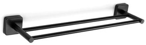 Κρεμάστρα Πετσέτας Διπλή Quattro 4262 55 60cm Black Karag Stainless Steel