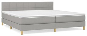 ΚΡΕΒΑΤΙ BOXSPRING ΜΕ ΣΤΡΩΜΑ ΑΝΟΙΧΤΟ ΓΚΡΙ 200X200 ΕΚ. ΥΦΑΣΜΑΤΙΝΟ 3140641