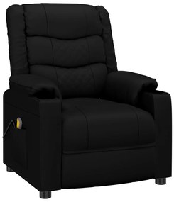 vidaXL Πολυθρόνα Μασάζ Μαύρη από Συνθετικό Δέρμα