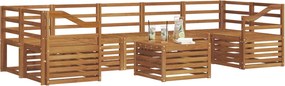 vidaXL Σετ Καναπέ 8 pcs Φυσικό Στερεό Ξύλο Ακακίας