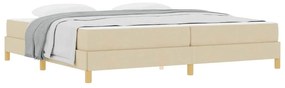 vidaXL Κρεβάτι με ελατήρια Κρέμα και Καφέ 200 x 200 cm