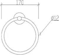 Tema Mare 71208 Chrome - Κρικος Πετσετοκρεμαστρα