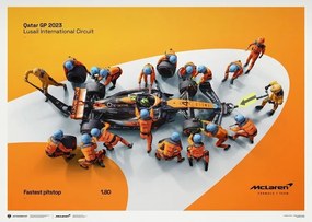 Εκτύπωση τέχνης McLaren Formula 1 Team - 1.80 - World Record Fastest Pit Stop - 2023, Automobilist