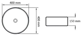 vidaXL Νιπτήρας Χρυσός 40 x 15 εκ. Κεραμικός