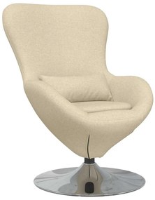 vidaXL Κάθισμα-αυγό Κρεμ 63 x 73 x 90 εκ ύφασμα