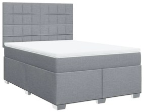 ΚΡΕΒΑΤΙ BOXSPRING ΜΕ ΣΤΡΩΜΑ ΑΝΟΙΧΤΟ ΓΚΡΙ 140X190 ΕΚ. ΥΦΑΣΜΑΤΙΝΟ 3290483