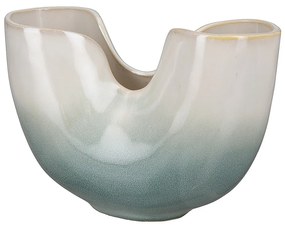 Βάζο ArteLibre Μπεζ/Τιρκουάζ Κεραμικό 7x19x13cm