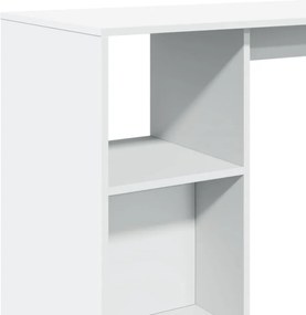 vidaXL Τραπέζι Κονσόλα με Ράφι Λευκό 124x46x103,5 εκ. Επεξεργ. Ξύλο