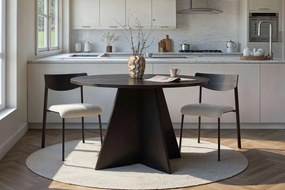 Τραπέζι Τραπεζαρίας Ξύλο Μαύρο VASU 120x120x75