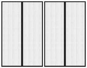 vidaXL Σίτα Πόρτας 2 Τεμαχίων Μαύρη 220 x 130 εκ. με Μαγνήτες