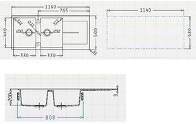 Νεροχύτης Pyramis Ithaka 2B 1D-Snow