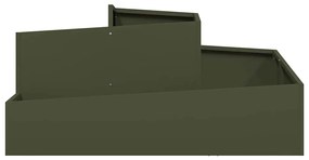 vidaXL Γλάστρα Κήπου Ελιά Πράσινη 100x100x50 εκ από Ατσάλι