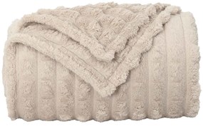 vidaXL Κουβέρτα Μπεζ 200 x 150 cm Μαλλί