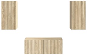 vidaXL Σετ επίπλου τηλεόρασης 6 pcs Δρύς Sonoma Επεξεργασμένο ξύλο