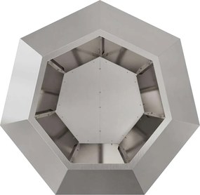 vidaXL Γλάστρα 2 pcs Ασημί 75 x 75 x 60 εκ Ανοξείδωτο ατσάλι