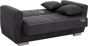 ΚΑΝΑΠΕΣ ΚΡΕΒΑΤΙ POLYA ΔΙΘΕΣΙΟΣ ΓΚΡΙ HM3241.03 153x87x77Υεκ.