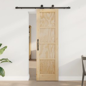 vidaXL Συρόμενη Πόρτα με Σετ Εξαρτημάτων 'ORKDAL' Συμπαγές Ξύλο Πεύκου