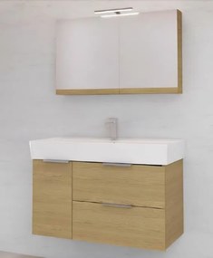 One Project Fenix A 100  MDF - Πάγκος με Νιπτήρα &amp; Καθρέπτη