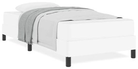 vidaXL Κρεβάτι με στρώμα Καθαρό Λευκό 100 x 200 cm Τεχνητό δέρμα