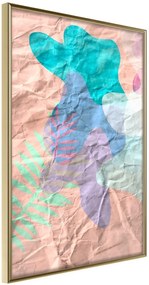 Αφίσα - Colourful Camouflage (Peach) - 40x60 - Χρυσό - Χωρίς πασπαρτού