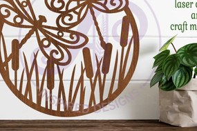 Intra απο ξύλο plywood  Χρώμα wenge 3mm-4mm πάχος - Επιγραφή τοίχου Dragonflies, . Δίασταση 40x50 cm INTRAFABR-51031202