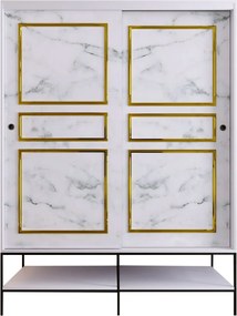 Διφυλλη Ντουλαπα Συρομενη Λευκο MARTIN 50x42x200