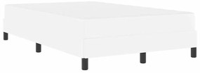 vidaXL Κρεβάτι με στρώμα Καθαρό Λευκό 120 x 200 cm Τεχνητό δέρμα