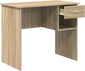 vidaXL Γραφείο με ράφι Δρύς Sonoma 90 x 49 x 75 εκ Επεξεργασμένο ξύλο