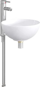 vidaXL Λεκάνη μπάνιου Χρωμέ 32 x 32 x 13 εκ. Μέταλλο