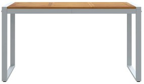 vidaXL Τραπέζι Κήπου για Φαγητό Γκρι 140 x 80 x 75 cm