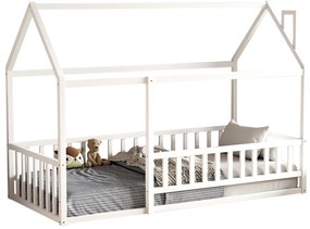 ΚΡΕΒΑΤΙ ΠΑΙΔΙΚΟ ΜΕ ΚΑΓΚΕΛΟ HOUSER HM706.03 τ.MONTESSORI ΞΥΛΟ ΠΕΥΚΟ ΛΕΥΚΟ-190x90εκ