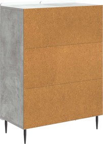 vidaXL Πλαϊνό γραφείο Γκρι Σκυροδέματος 66 x 34,5 x 92 εκ.