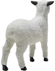 Διακοσμητικό Επιτραπέζιο Happy Sheep Wool Λευκό 28*29.5*10εκ. - Λευκό