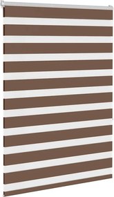 vidaXL Ζέβρα τυφλή Καφέ Πλάτος υφάσματος 100,9 εκ. Πολυεστέρας
