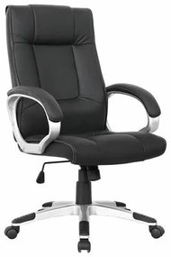 Καρέκλα γραφείου Mesa 371, Μαύρο, 109x69x62cm, Με μπράτσα, Με ρόδες, Μηχανισμός καρέκλας: Economic | Epipla1.gr