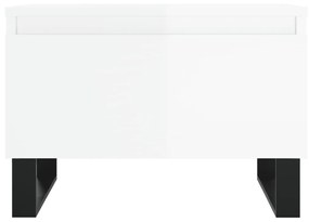 vidaXL Τραπεζάκι Σαλονιού Γυαλ.Λευκό 50x46x35 εκ. Επεξεργασμένο Ξύλο