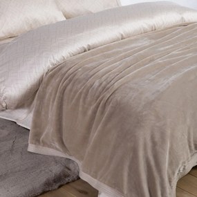 Κουβέρτα Velosso 24 Beige Nef-Nef Υπέρδιπλo 230x240cm Πολυέστερ