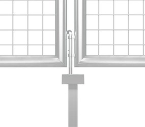 vidaXL Πόρτα Περίφραξης Κήπου Ασημί 350 x 100 εκ. Ατσάλινη