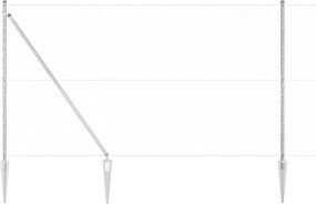 vidaXL Στύλος Περιφράξεων Ασημί 25 x 1,6 μ (25 mm δίχτυ) Ατσάλι