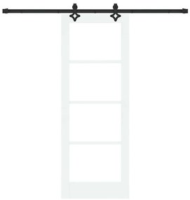 vidaXL Συρόμενη Πόρτα ORKDAL Λευκό 73.5 x 198.5 εκ. Ξύλο και μέταλλο
