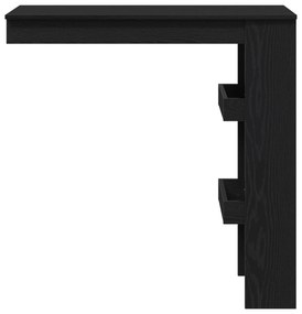 vidaXL Τραπέζι Μπαρ Τοίχου - Μαύρη Δρύς - 102x55x103.5 εκ. - Φτιαγμένο από Επεξεργασμένο Ξύλο