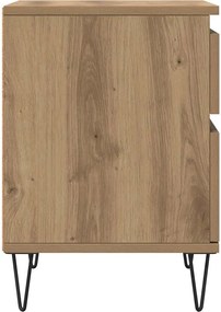 vidaXL Κομοδίνο τεχνίτης Δρυς 40x35x50 εκ. από Επεξεργασμένο Ξύλο