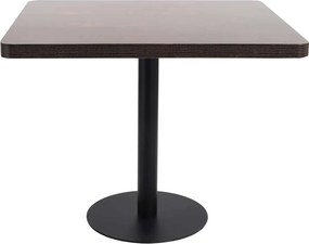 vidaXL Τραπέζι Bistro Σκούρο Καφέ 80 x 80 εκ. από MDF