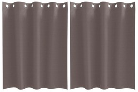 vidaXL Κουρτίνες 2 pcs Σκούρο καφέ Σκούρο καφέ 140 x 140 cm