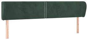 Κεφαλάρι με Πτερύγια Σκούρο Πράσινο 183x23x78/88 εκ. Βελούδινο - Πράσινο