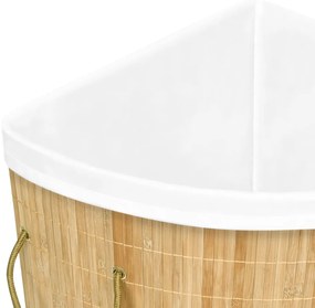 vidaXL Καλάθι Άπλυτων Γωνιακό 60 Λίτρων από Μπαμπού