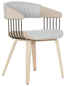 Καρέκλα Τραπεζαρίας Home ESPRIT Γκρι πολυεστέρας Ξύλο 51 x 55 x 76,5 cm