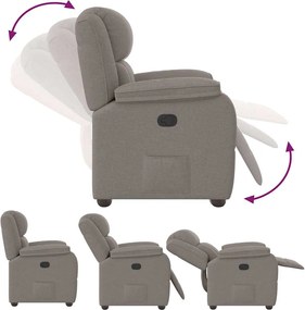 vidaXL Πολυθρόνα Ανακλινόμενη Taupe Υφασμάτινη