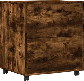 vidaXL Βάση Εκτυπωτή με Ρόδες Καπνιστή Δρυς 60x50x67 εκ.